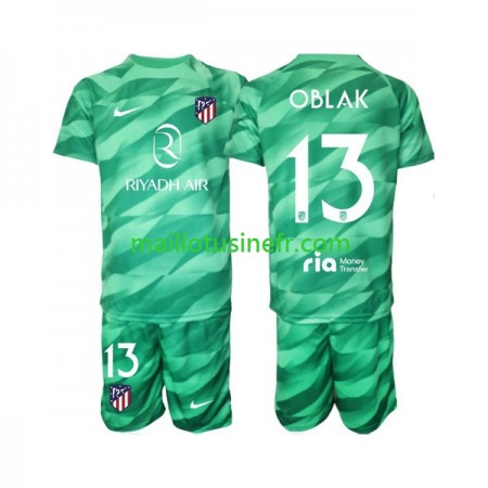 Maillot de Foot Atlético Madrid Jan Oblak 13 Extérieur Gardien 2023-24 Vert - Enfant